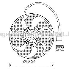 AVA QUALITY COOLING vw7533 -  Вентилятор, охлаждение двигателя